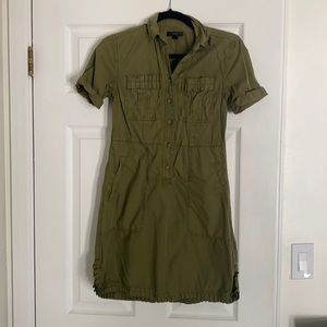 JCrew army green shirt dress 2P